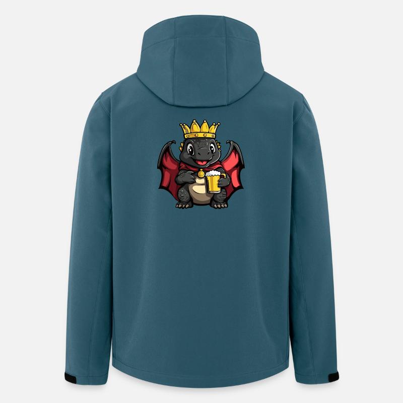 Dinosaurier stegosaurus Bier König - Recycelte Männer Softshell-Jacke von Stanley/Stella - Dunkles Petrol