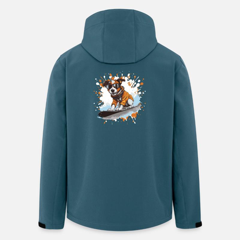 Jack Russel Terrier Dog Snowboard - Men’s Recycled Softshell Jacket by Stanley/Stella - stargazer
