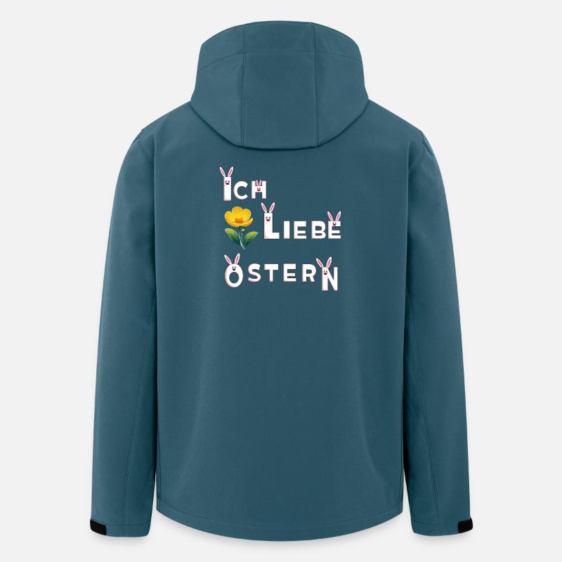 Ich Liebe Ostern  - Recycelte Männer Softshell-Jacke von Stanley/Stella - Dunkles Petrol