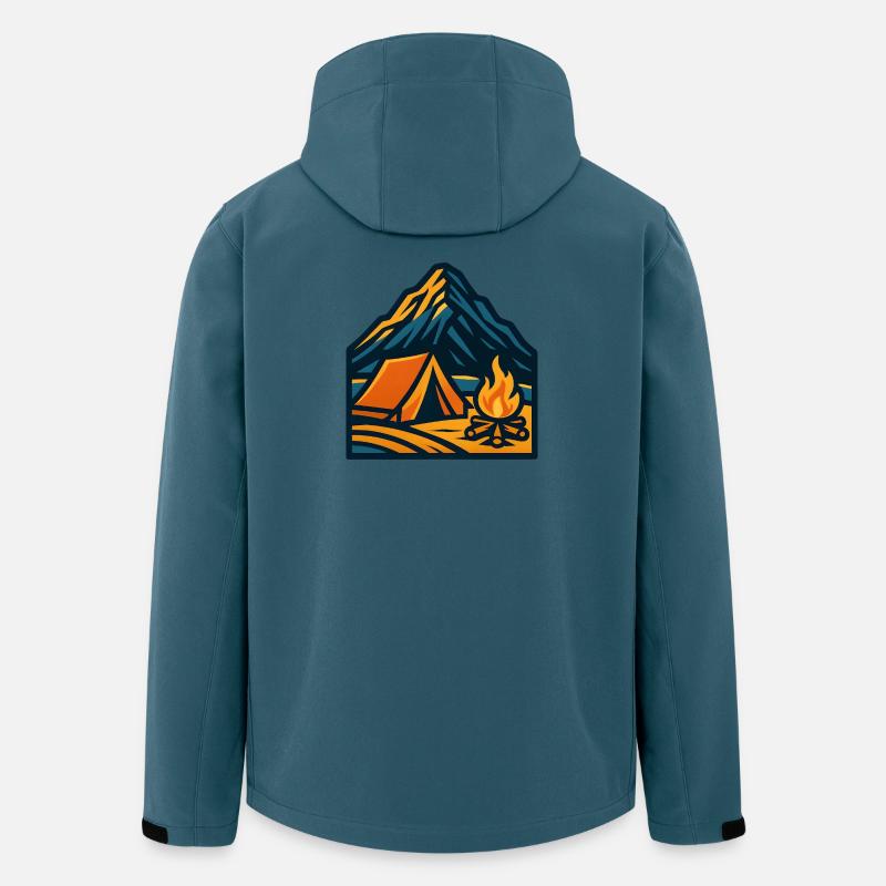 Mountain tent at the campfire - Men’s Recycled Softshell Jacket by Stanley/Stella - stargazer