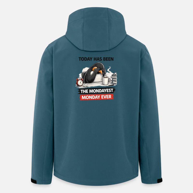 Blues des Penguins du lundi - Veste softshell homme en polyester recyclé Stanley/Stella - bleu pétrole foncé