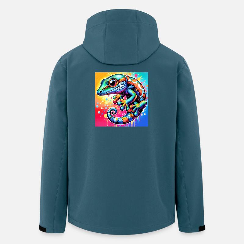 Gecko - Recycelte Männer Softshell-Jacke von Stanley/Stella - Dunkles Petrol