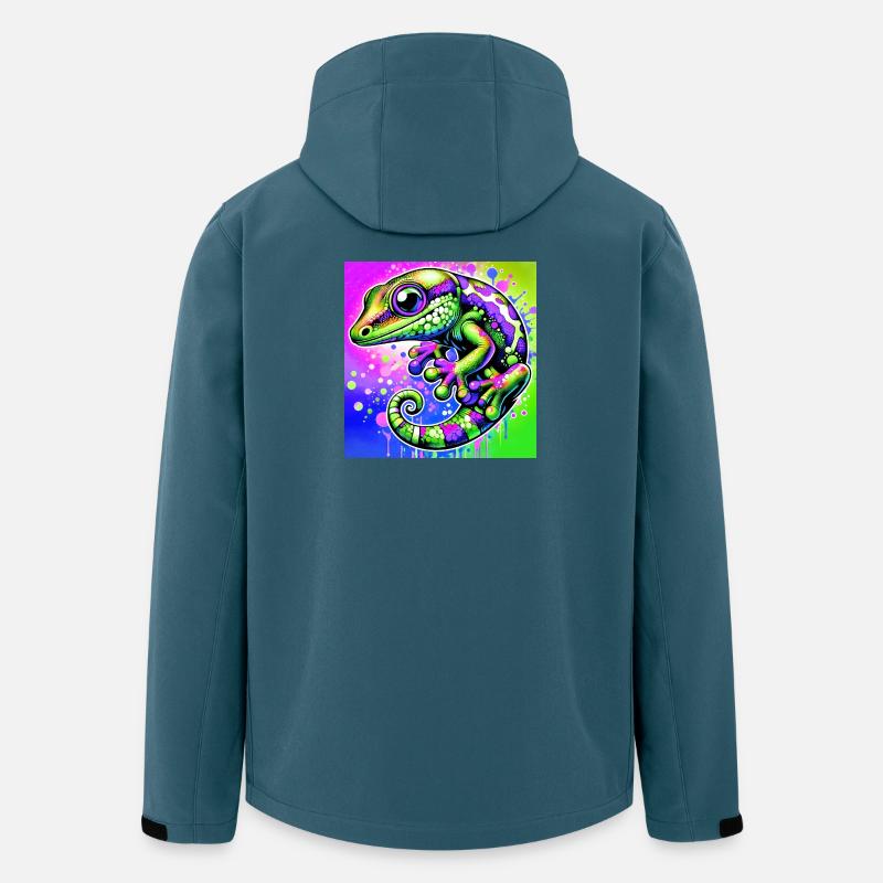 Gecko - Recycelte Männer Softshell-Jacke von Stanley/Stella - Dunkles Petrol