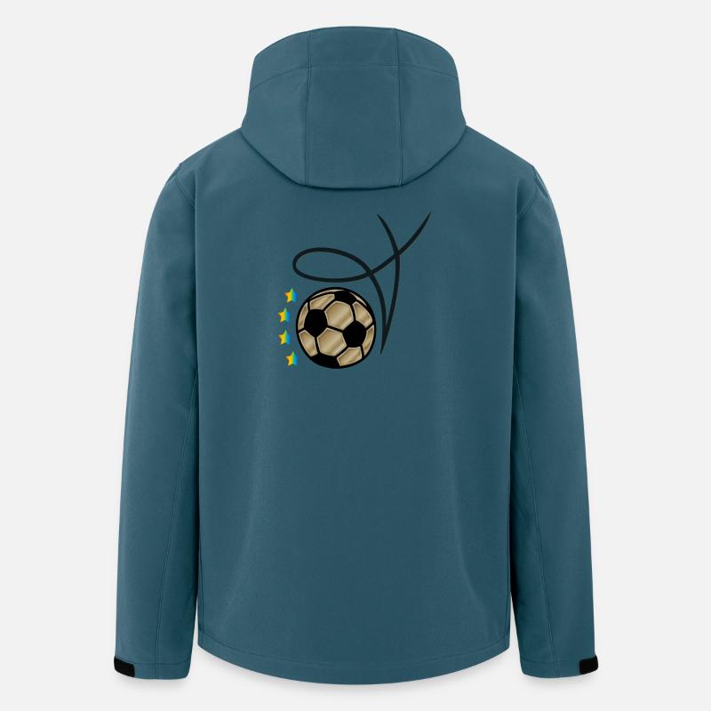 Fussball Deutschland - Recycelte Männer Softshell-Jacke von Stanley/Stella - Dunkles Petrol
