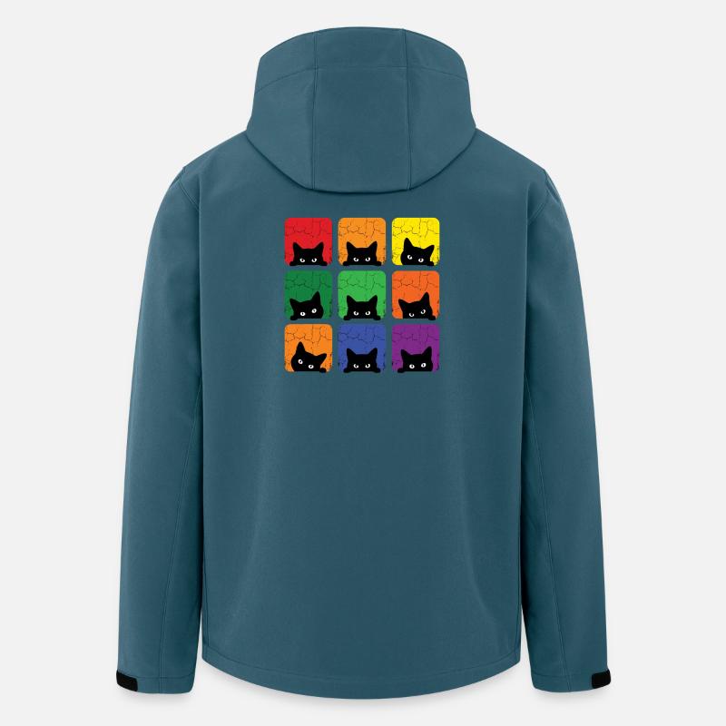 Mois de la Fierté LGBT - L’amour, c’est l’amour des chats - Veste softshell homme en polyester recyclé Stanley/Stella - bleu pétrole foncé