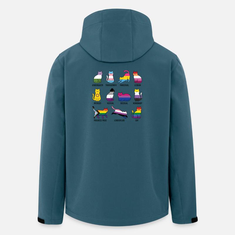 LGBTQ-Pride-Monat – Rainbow Cats - Recycelte Männer Softshell-Jacke von Stanley/Stella - Dunkles Petrol