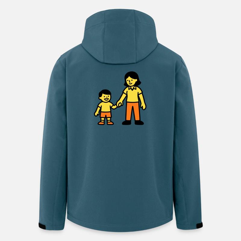 Kindergarten teacher child hand logo - Men’s Recycled Softshell Jacket by Stanley/Stella - stargazer