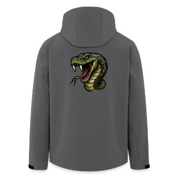 Caricature de Cobra Head - Veste softshell homme en polyester recyclé Stanley/Stella - bleu pétrole foncé - Dos - AI Model Male 185 light (185cm)
