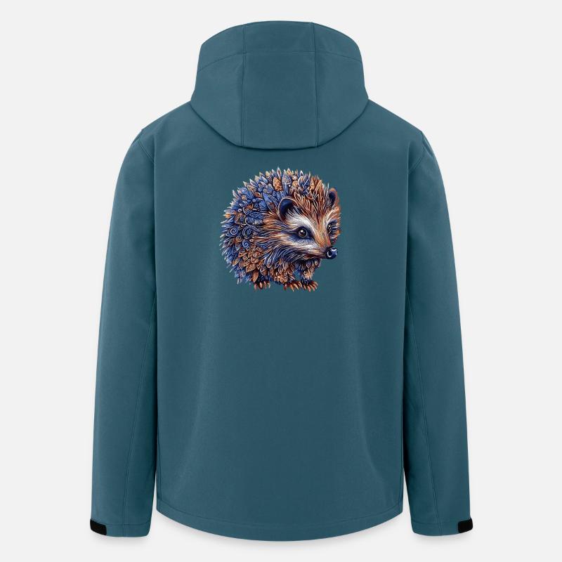 Igel Bunt - Recycelte Männer Softshell-Jacke von Stanley/Stella - Dunkles Petrol