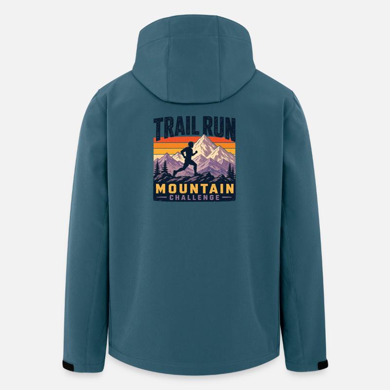 Trail Run - Mountain Challenge - Men’s Recycled Softshell Jacket by Stanley/Stella - stargazer