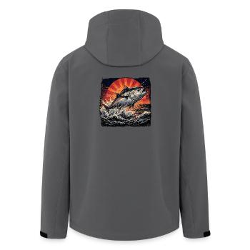 Thon rouge - Veste softshell homme en polyester recyclé Stanley/Stella -  - Dos - AI Model Male 185 light (185cm)