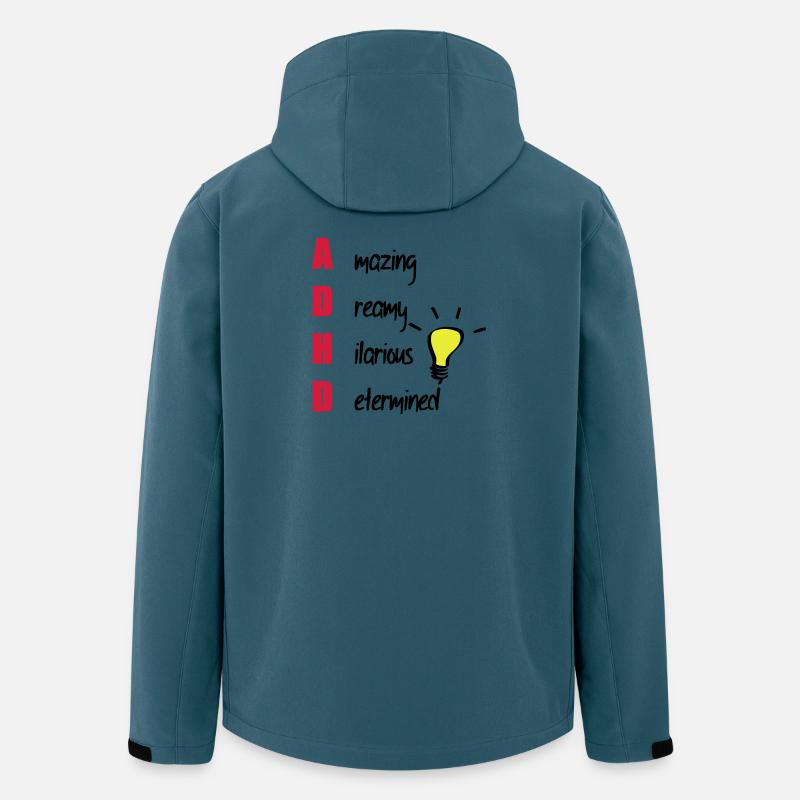 ADHD / ADHS Support Geschenk - Recycelte Männer Softshell-Jacke von Stanley/Stella - Dunkles Petrol