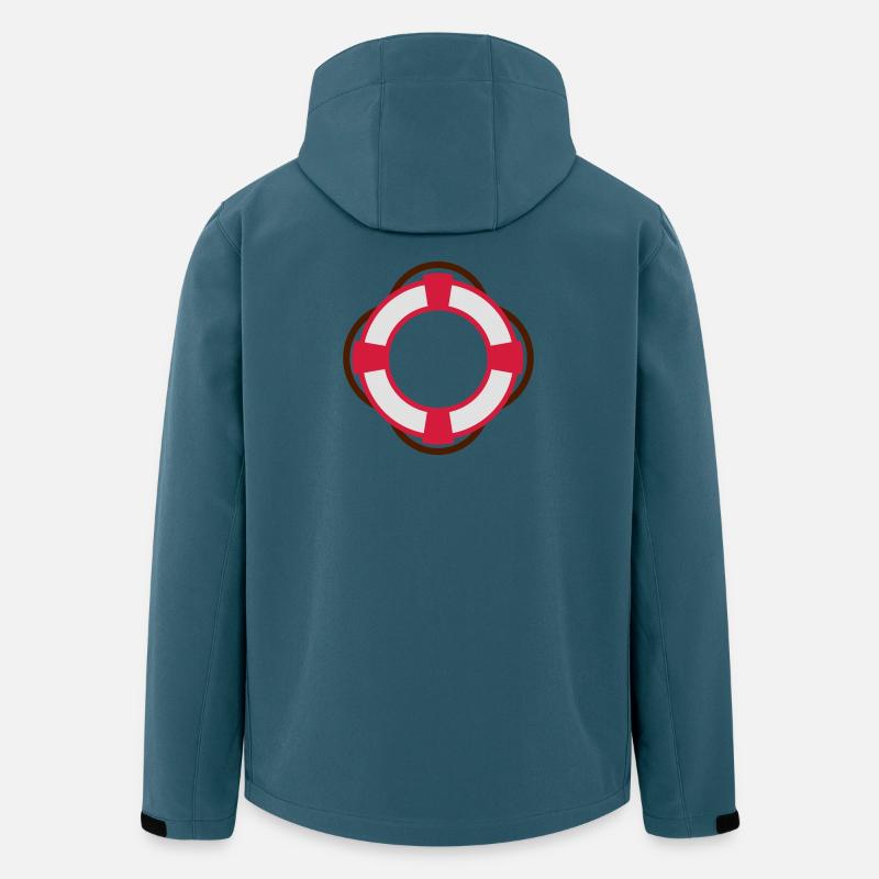 Rettungsring - Recycelte Männer Softshell-Jacke von Stanley/Stella - Dunkles Petrol