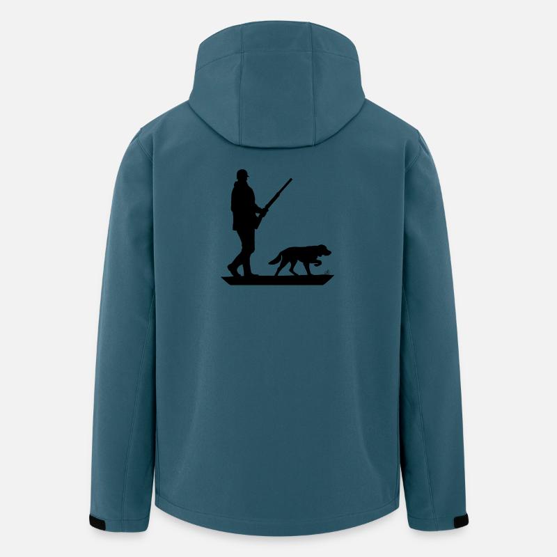 Jäger mit Hund - Recycelte Männer Softshell-Jacke von Stanley/Stella - Dunkles Petrol