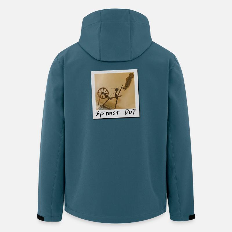 Spinnst Du? - Recycelte Männer Softshell-Jacke von Stanley/Stella - Dunkles Petrol
