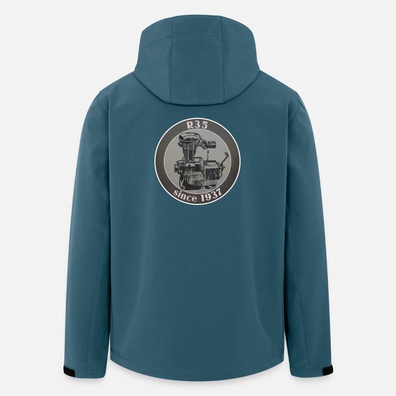 R35 since 1937 - Recycelte Männer Softshell-Jacke von Stanley/Stella - Dunkles Petrol