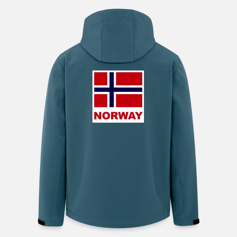 Norwegen Norwegen Flagge - Recycelte Männer Softshell-Jacke von Stanley/Stella - Dunkles Petrol