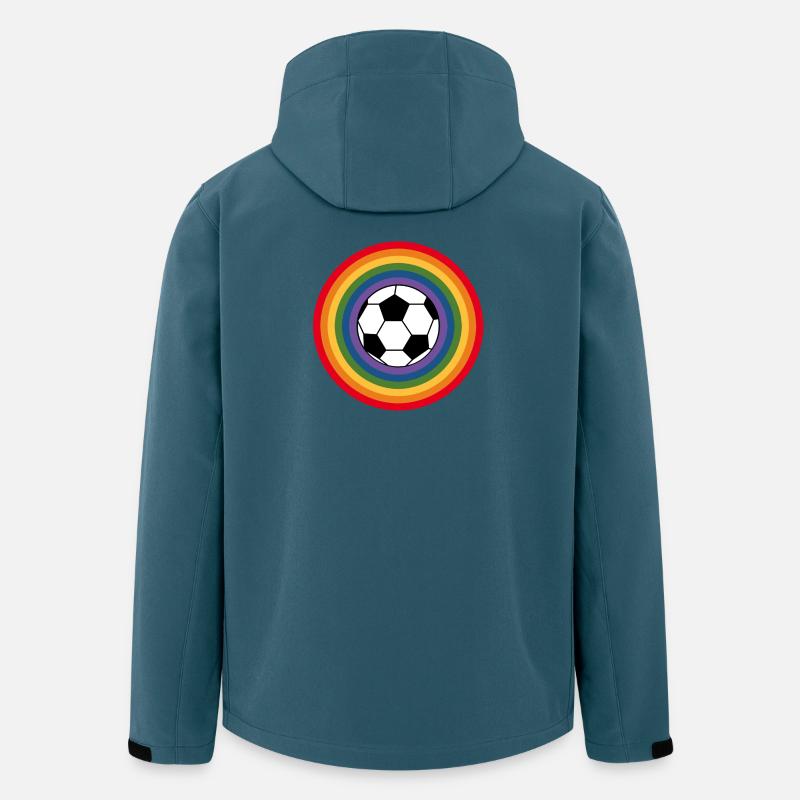 fußball Regembogen - Recycelte Männer Softshell-Jacke von Stanley/Stella - Dunkles Petrol