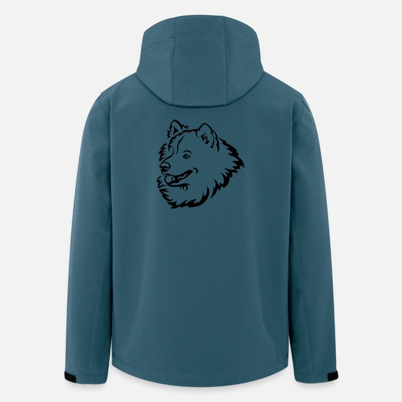 Samoyed head - Men’s Recycled Softshell Jacket by Stanley/Stella - stargazer