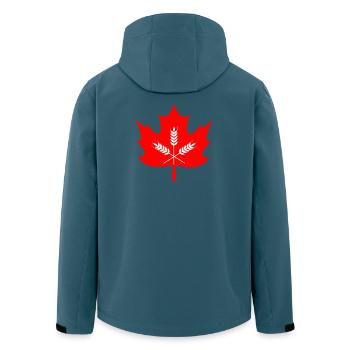 Canada maple leaf grain logo - Men’s Recycled Softshell Jacket by Stanley/Stella - stargazer - Back - AI Model Male 185 light (185cm)