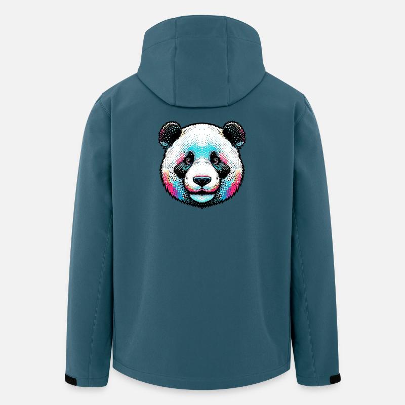 Panda - Recycelte Männer Softshell-Jacke von Stanley/Stella - Dunkles Petrol