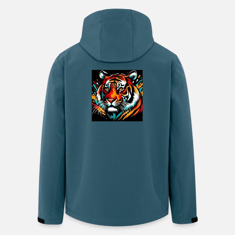 Tiger - Recycelte Männer Softshell-Jacke von Stanley/Stella - Dunkles Petrol