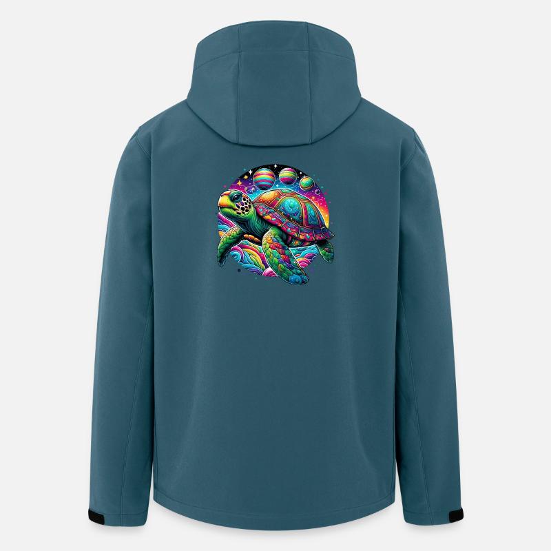 Tortue - Veste softshell homme en polyester recyclé Stanley/Stella - bleu pétrole foncé