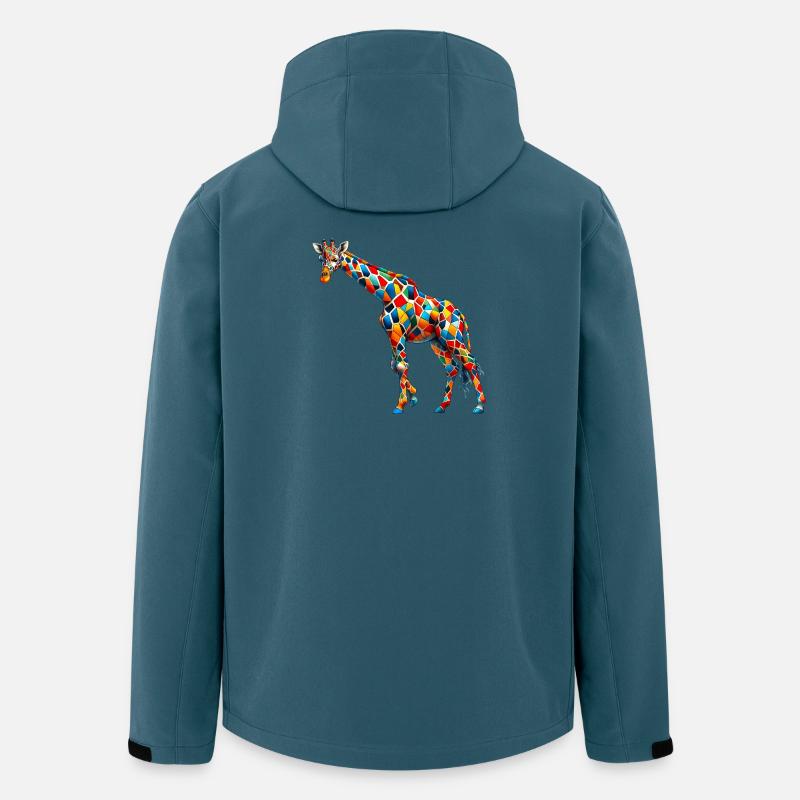 Giraffe - Recycelte Männer Softshell-Jacke von Stanley/Stella - Dunkles Petrol