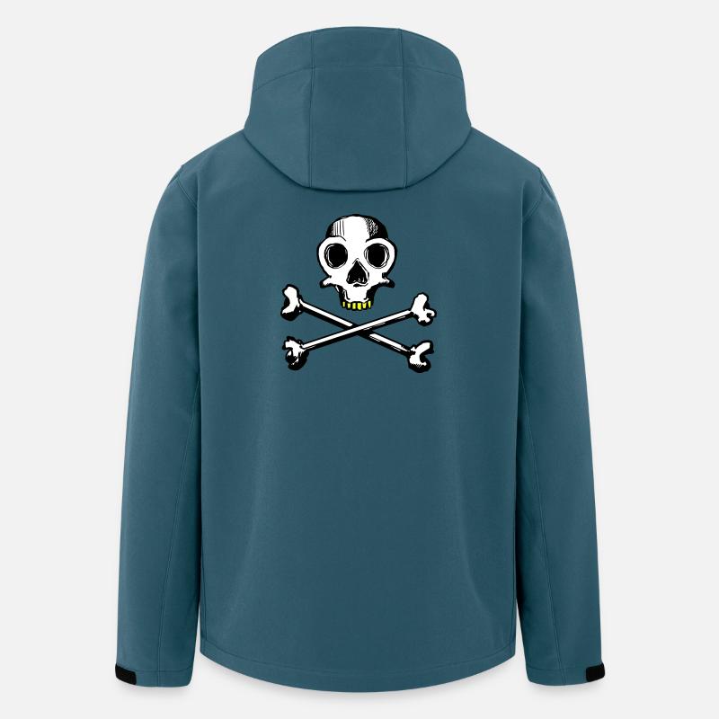 Skull and Bones 3c - Recycelte Männer Softshell-Jacke von Stanley/Stella - Dunkles Petrol