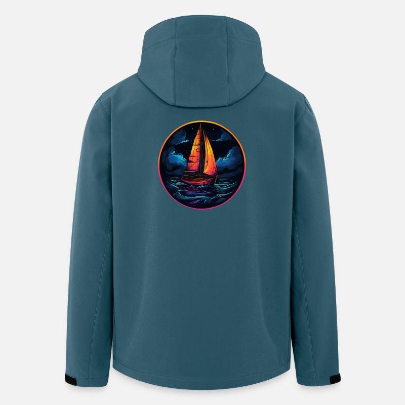 Neonsegler am Abendsee - Recycelte Männer Softshell-Jacke von Stanley/Stella - Dunkles Petrol