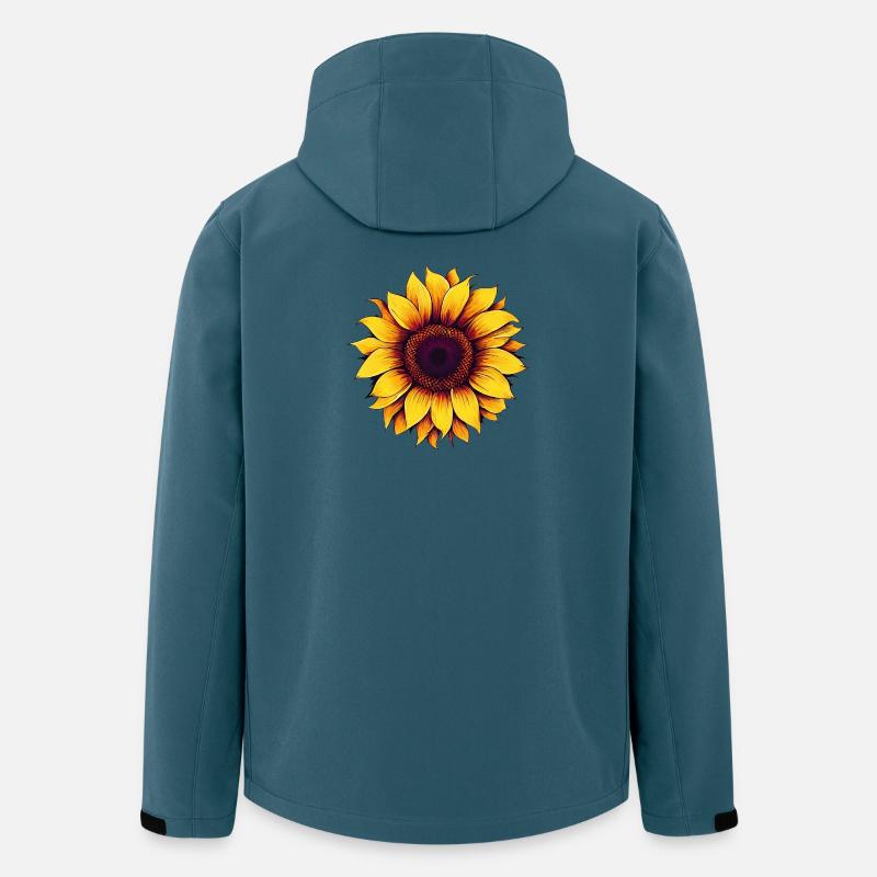 Sonnenblume - Recycelte Männer Softshell-Jacke von Stanley/Stella - Dunkles Petrol