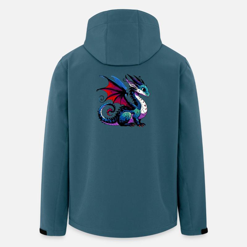 Drache - Recycelte Männer Softshell-Jacke von Stanley/Stella - Dunkles Petrol