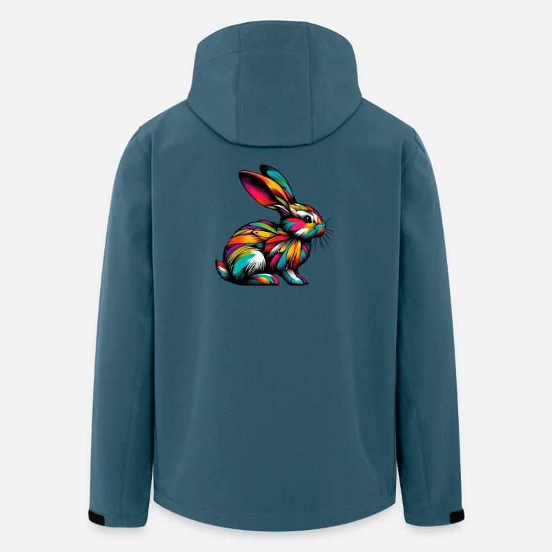 Kaninchen - Recycelte Männer Softshell-Jacke von Stanley/Stella - Dunkles Petrol