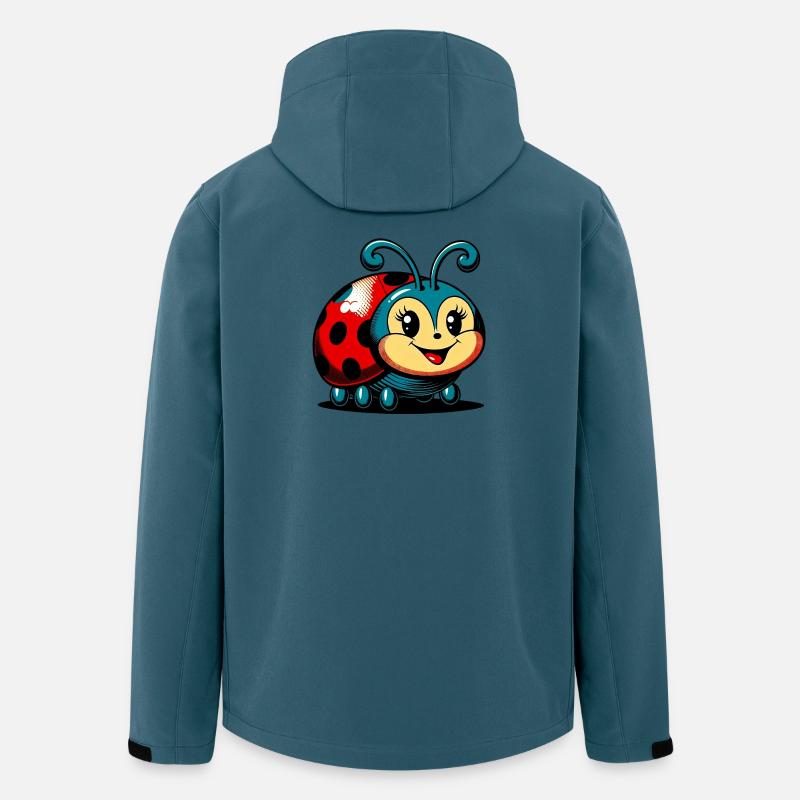Marienkäfer - Recycelte Männer Softshell-Jacke von Stanley/Stella - Dunkles Petrol