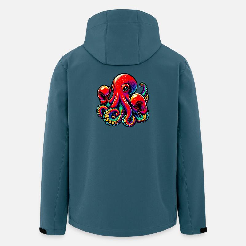 Krake - Recycelte Männer Softshell-Jacke von Stanley/Stella - Dunkles Petrol