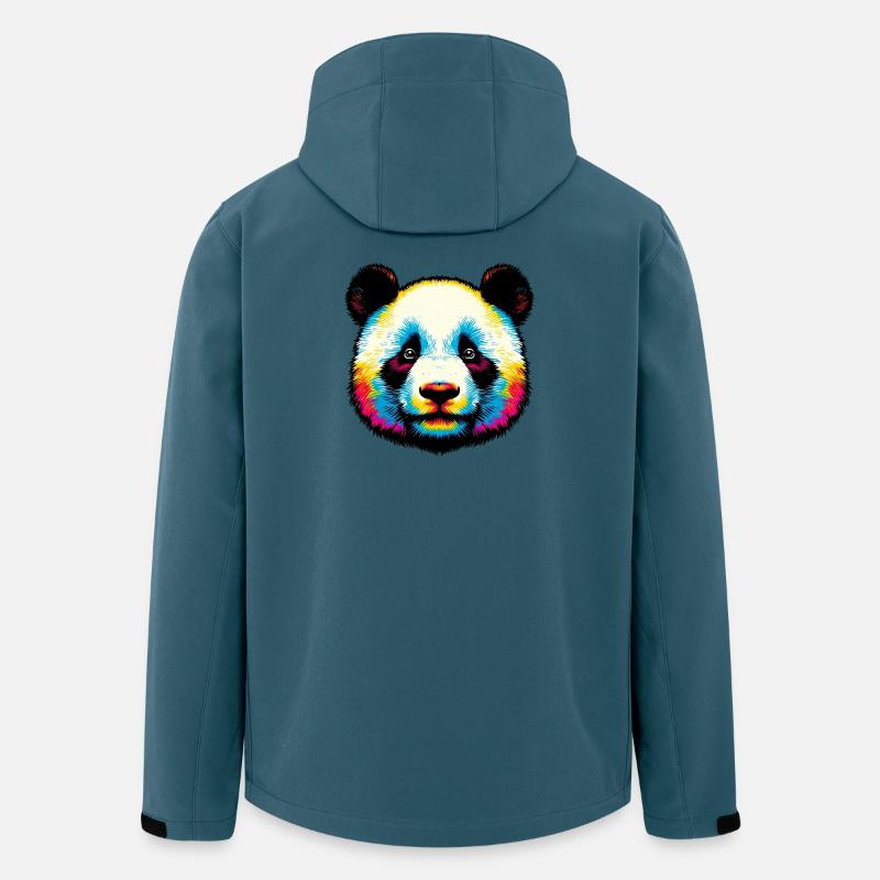Panda - Recycelte Männer Softshell-Jacke von Stanley/Stella - Dunkles Petrol