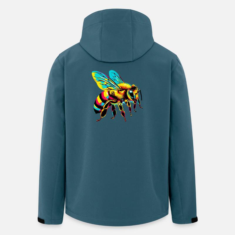 Biene - Recycelte Männer Softshell-Jacke von Stanley/Stella - Dunkles Petrol