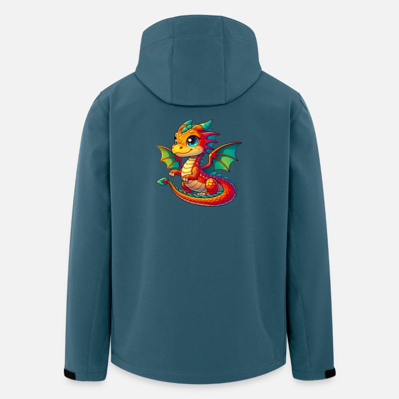 Drache - Recycelte Männer Softshell-Jacke von Stanley/Stella - Dunkles Petrol