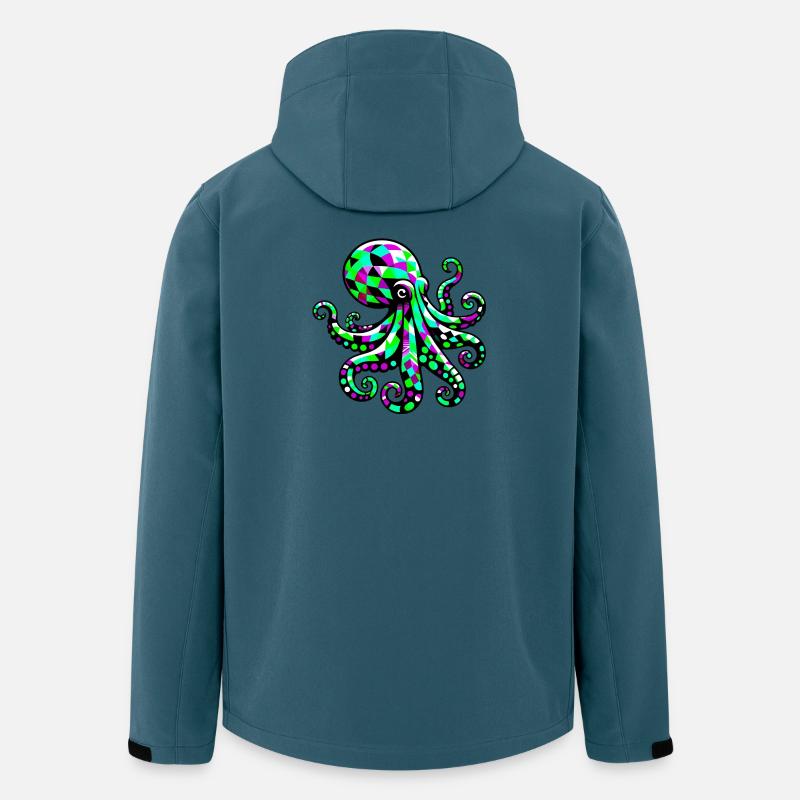 Krake - Recycelte Männer Softshell-Jacke von Stanley/Stella - Dunkles Petrol