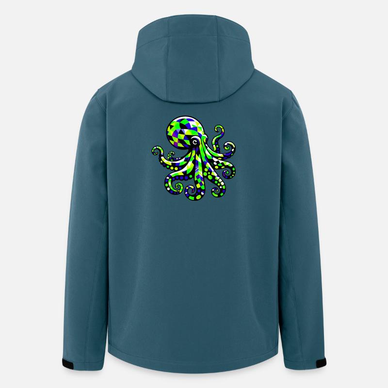 Krake - Recycelte Männer Softshell-Jacke von Stanley/Stella - Dunkles Petrol