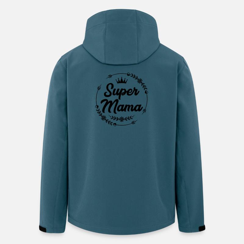 Super Mama - Recycelte Männer Softshell-Jacke von Stanley/Stella - Dunkles Petrol