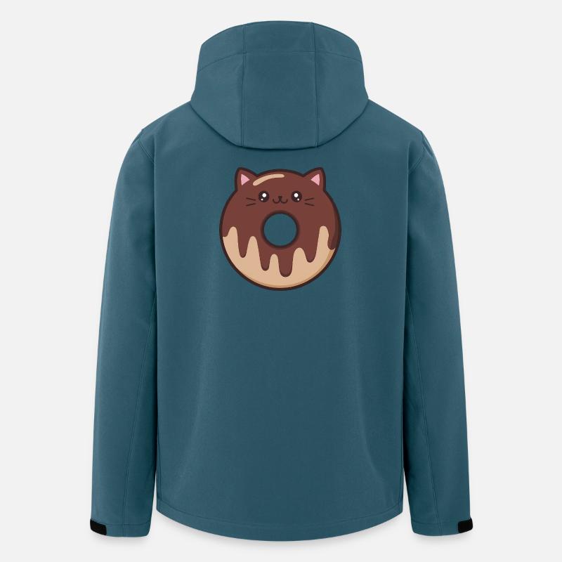 Süßer Katzendonut - Recycelte Männer Softshell-Jacke von Stanley/Stella - Dunkles Petrol