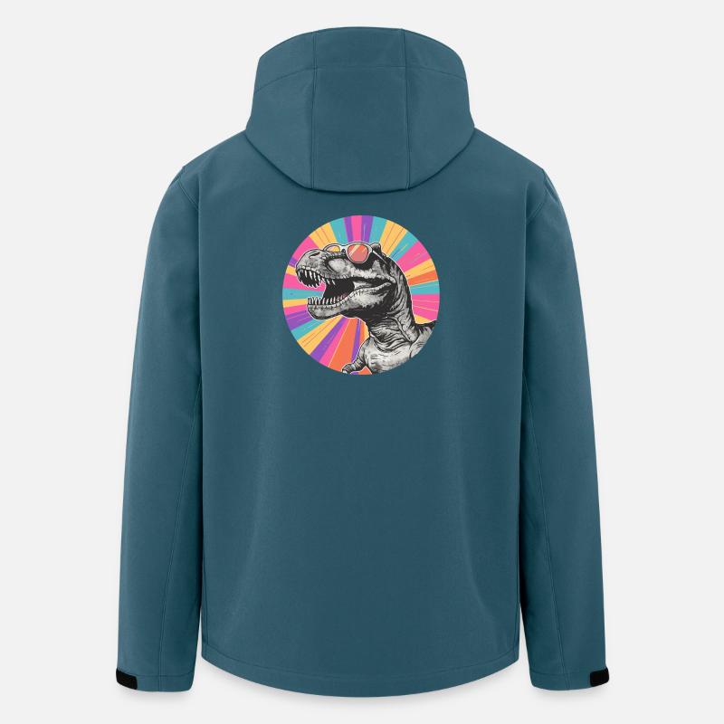 Dinosaur Comic with Sunglasses - Men’s Recycled Softshell Jacket by Stanley/Stella - stargazer