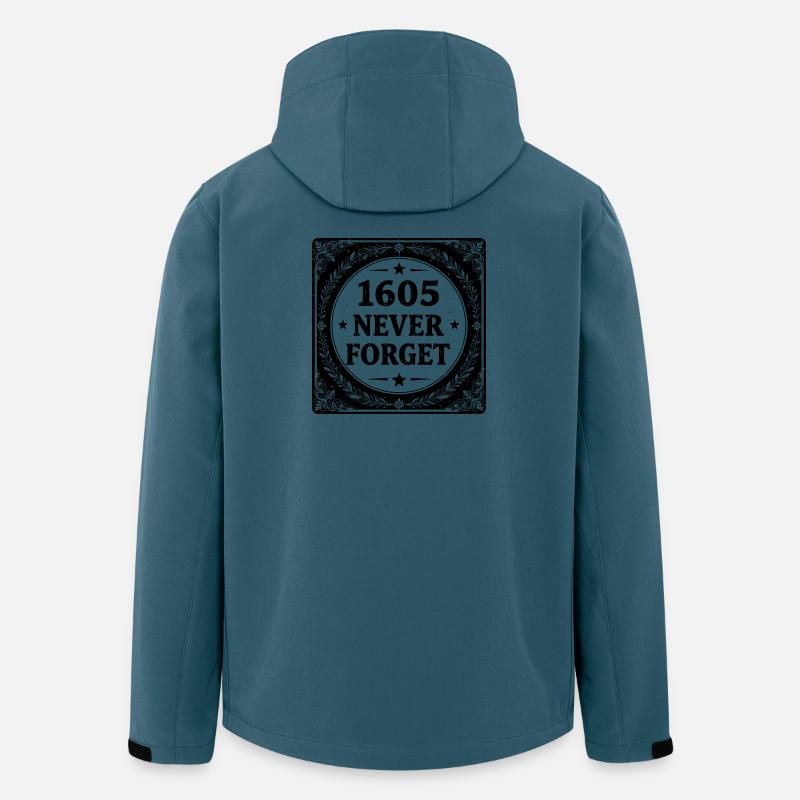Schwarzer Schießpulver-Stempel - Recycelte Männer Softshell-Jacke von Stanley/Stella - Dunkles Petrol