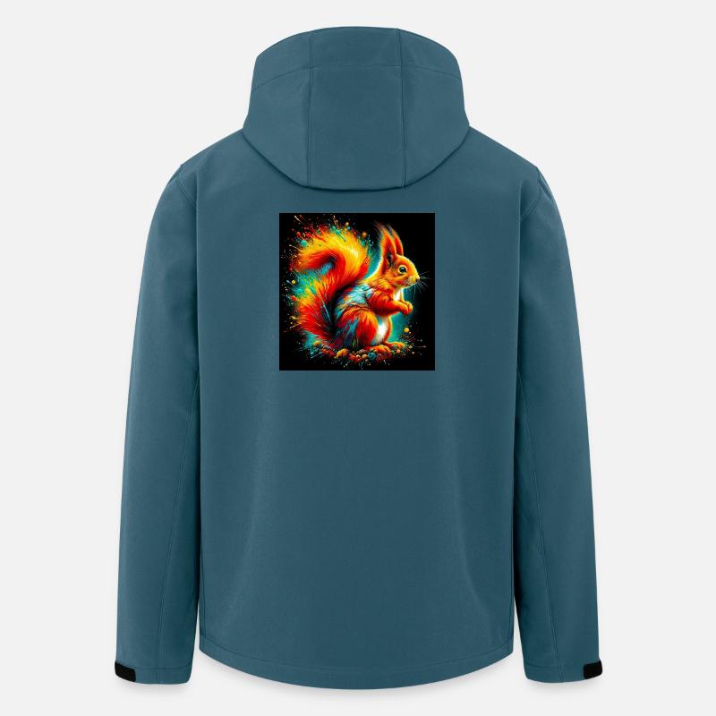 Eichhörnchen - Recycelte Männer Softshell-Jacke Discoverer von Stanley/Stella - Dunkles Petrol