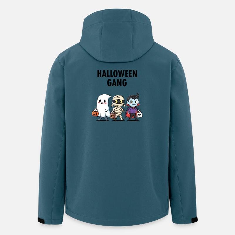 🎃 Halloween Gang Børn 🎃 - Stanley/Stella herre softshelljakke i genanvendt polyester - mørk petrol