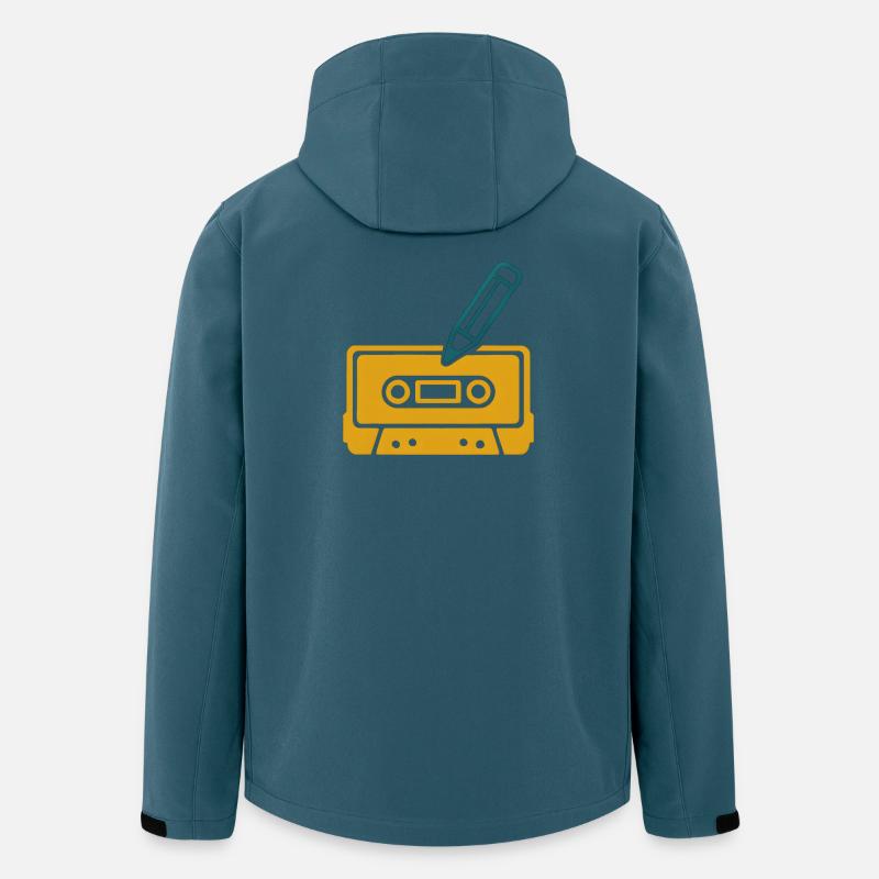 Retro Bleistift Kassette - Recycelte Männer Softshell-Jacke von Stanley/Stella - Dunkles Petrol