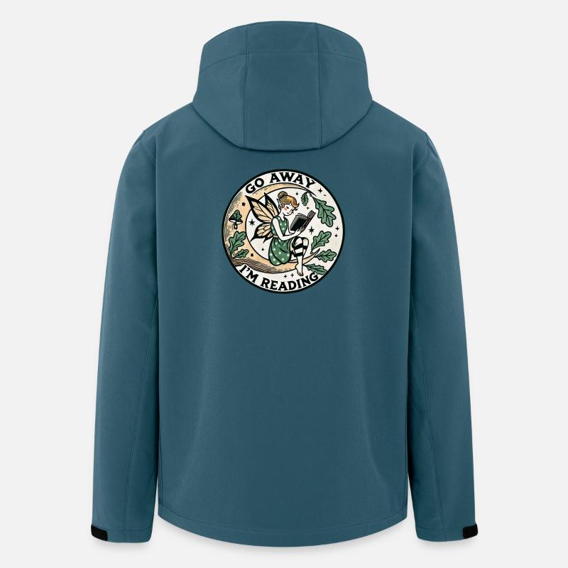 Geh weg, ich lese Fairy Circle - Recycelte Männer Softshell-Jacke von Stanley/Stella - Dunkles Petrol
