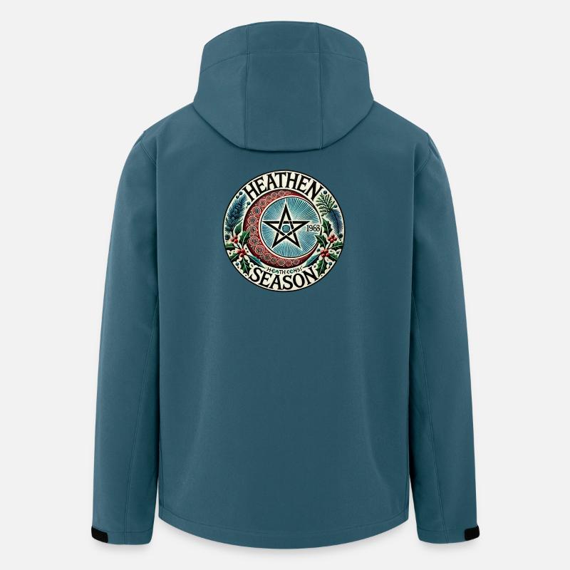 Heidnische Jahreszeit Kreis Emblem - Recycelte Männer Softshell-Jacke von Stanley/Stella - Dunkles Petrol