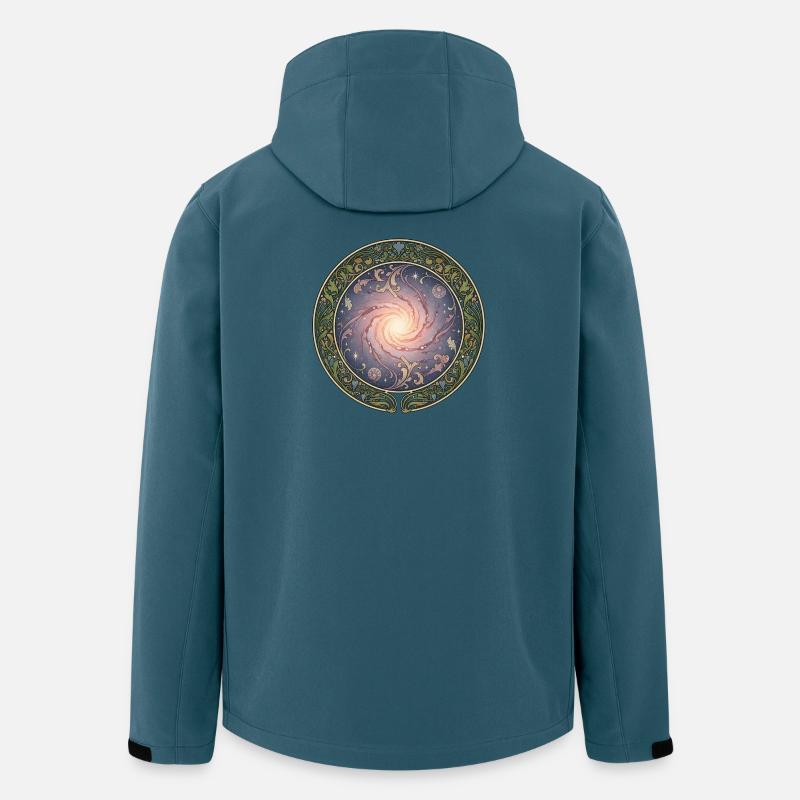 Galactic Rose Galaxy in the Vine Circle - Men’s Recycled Softshell Jacket by Stanley/Stella - stargazer